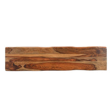 Load image into Gallery viewer, 75" Brown Solid Wood Live Edge Dining Bench