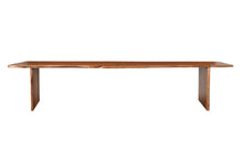 Load image into Gallery viewer, 60" Brown Solid Wood Live Edge Dining Bench