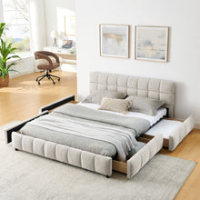 Load image into Gallery viewer, Modern Platform Bed Frame With Thick Fabric
