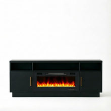 Load image into Gallery viewer, Fireplace TV Stand With Fireplace (734202) - Black