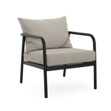 Load image into Gallery viewer, Leora - Modern Minimalist Round Tube Sofa Chair With Cushions - Beige / Black