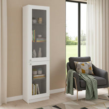 Load image into Gallery viewer, One Tier Bookcase With One Door (724354) - White
