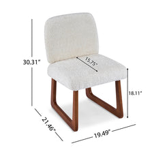 Load image into Gallery viewer, Dining Chair With Curved Legs (Set of 2) - Beige / Brown