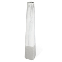 Load image into Gallery viewer, Faux Marble Tapered Floor Vase - White