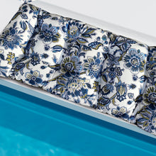 Load image into Gallery viewer, Outdoor Bench Cushions With Secure Tie Down Straps - Blue / Multi