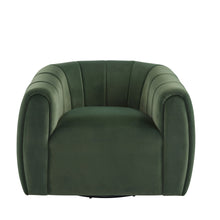 Load image into Gallery viewer, Serenizia - Upholstered Velvet Swivel Chair With Channel Tufted