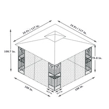 Load image into Gallery viewer, Patio Gazebo Tent With Ventilated Double Roof And Mosquito Net