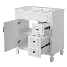 Load image into Gallery viewer, Bathroom Vanity With Sink, Cabinet With 2 Drawers And Adjustable Shelf