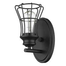 Load image into Gallery viewer, One Light Cage Wall Sconce - Matte Black