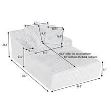 Load image into Gallery viewer, Oversized Chaise Lounge Chair Indoor For Living Room - Dark Gray