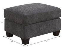 Load image into Gallery viewer, Ottoman - Gray - Wood