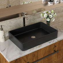 Load image into Gallery viewer, Modern European Design Ceramic Rectangular Vessel Bathroom Sink