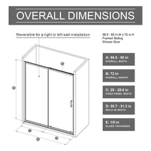 Load image into Gallery viewer, Sliding Shower Door With And Handle - Chrome