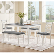 Load image into Gallery viewer, Elegant 6 Piece Dining Table Set With 4 Chairs And Bench