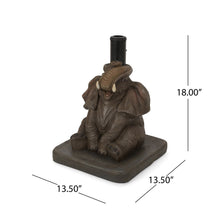 Load image into Gallery viewer, Charming Elephant Umbrella Base With Concrete Design - Gray
