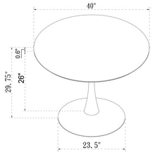 Load image into Gallery viewer, Round Dining Table With Pedestal Base - White
