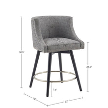 Load image into Gallery viewer, Mateo - Swivel Counter Stool - Gray