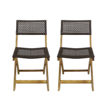 Load image into Gallery viewer, Bistro Foldable Chair With Wicker Backrest
