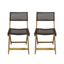 Load image into Gallery viewer, Bistro Foldable Chair With Wicker Backrest