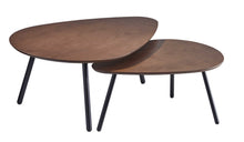 Load image into Gallery viewer, Solid Wood Round Nested Tables - Black And Brown