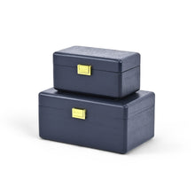 Load image into Gallery viewer, Hand Painted Decorative Box (Set of 2) - Navy Blue