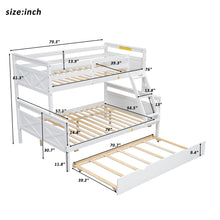 Load image into Gallery viewer, Bunk Bed With Ladder And Safety Guardrail