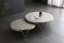 Load image into Gallery viewer, 55" Stainless Steel Round Coffee Table - Gray / Silver