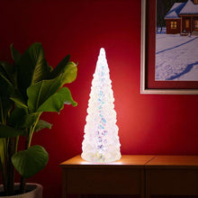 Load image into Gallery viewer, Plastic Trees Tabletop Sculpture With LED (633897) - White / Blue / Pink