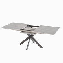 Load image into Gallery viewer, Extendable Dining Table Set With Curved Backrest Upholstered Chairs