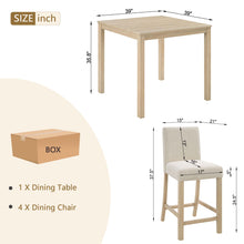 Load image into Gallery viewer, 5 Piece Counter Height Table Set With 4 Chairs