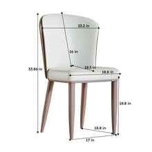 Load image into Gallery viewer, Dining Chair With Carbon Steel Legs, Comfortable Seating, (Set of 2) - White