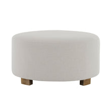 Load image into Gallery viewer, Round Ottoman, Minimalist Footstool - White