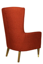 Load image into Gallery viewer, Solid Color Lounge Chair - Orange And Natural