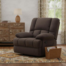 Load image into Gallery viewer, Polyester Blend Manual Recliner - Brown