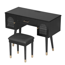 Load image into Gallery viewer, Wood Vanity Table - Black