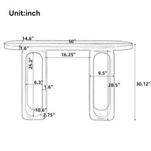 Load image into Gallery viewer, Art Sculptural Console Table With Oval Cutout Legs - Black