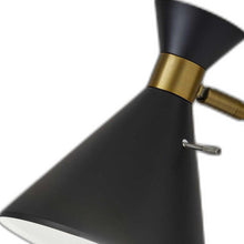 Load image into Gallery viewer, Asymmetrical Diabolo Metal Desk Lamp - Black
