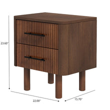 Load image into Gallery viewer, Logan - Nightsd Bed Side Tables With 2 Drawers - Brown