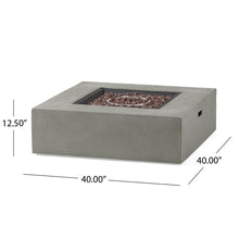 Load image into Gallery viewer, Modern 50,000 Btu Square Fire Table With Propane Tank