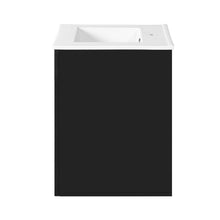 Load image into Gallery viewer, Modern Wall Mounted Bathroom Cabinet With Side Shelf And Ceramic Sink