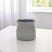 Load image into Gallery viewer, Striped Round Pot Planter (487411) - Gray