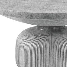 Load image into Gallery viewer, 30" Cement Round Pedestal Coffee Table - Gray