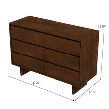 Load image into Gallery viewer, Dubrovnik - Dresser With 6 Drawers - Brown