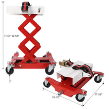 Load image into Gallery viewer, Heavy Duty Low Lift Transmission Jack With Nylon Safety Strap For Small Vehicles - Red