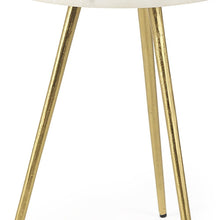 Load image into Gallery viewer, Stone And Metal Tray Table (605372) - White / Gold
