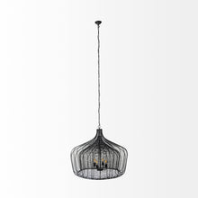 Load image into Gallery viewer, Four Light Dimmable Chandelier With Shades - Black