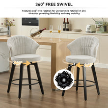 Load image into Gallery viewer, Wing Back Swivel Bar Stools (Set of 2)