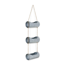Load image into Gallery viewer, Galvanized Three Tier Hanging Planter - Silver