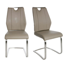 Load image into Gallery viewer, Leather Dining Side Chairs (Set of 2) - Taupe