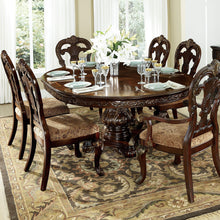 Load image into Gallery viewer, Elegant Style Beautiful Side Chairs 2 Piece Set Cherry With Tipping Fabric Upholstered Traditional Dining Furniture - Cherry